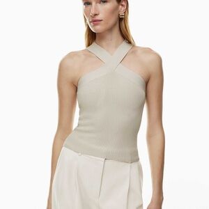 Aritzia Cream Ribbed Camisole